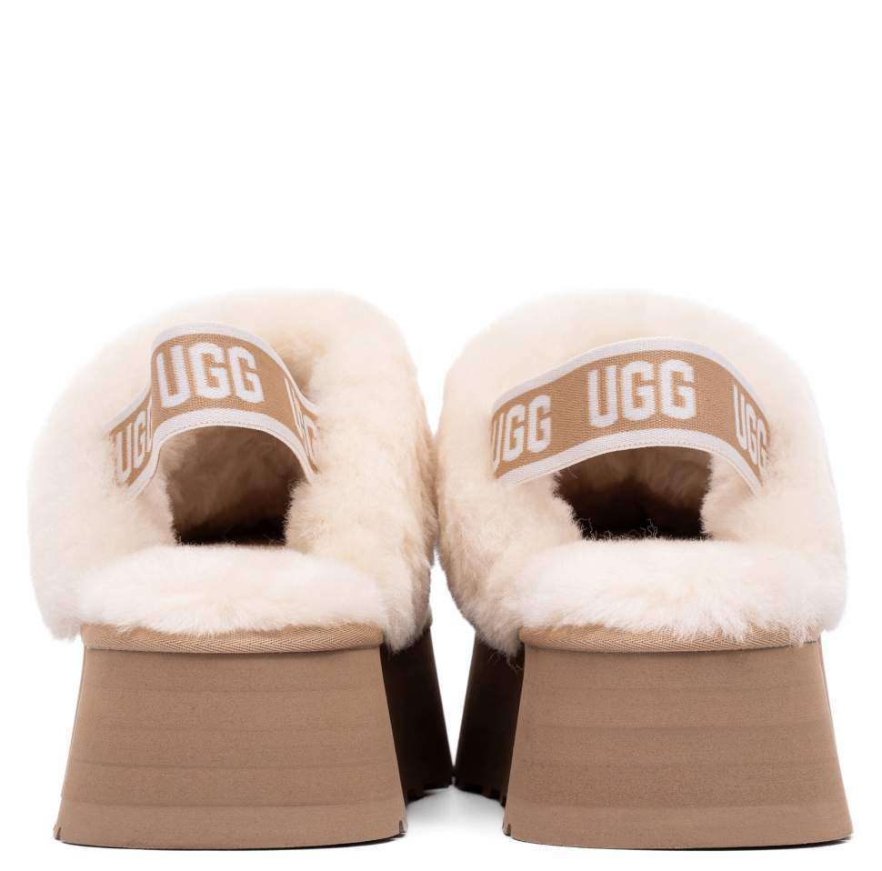Жіночі UGG Сандалі Платформа Бежеві Замша Funkette Slippers Platform Sand — фото 4