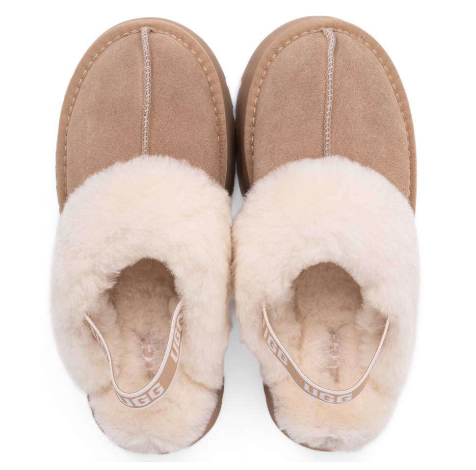 Жіночі UGG Сандалі Платформа Бежеві Замша Funkette Slippers Platform Sand — фото 5