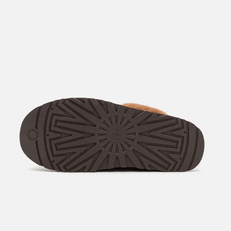 Жіночі UGG Сандалі Платформа Темно Коричневі Замша Funkette Slippers Platform Chocolate — фото 5