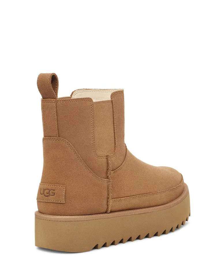 Жіночі UGG Челсі Платформа Коричневі Замша Міні Chelsea Platform Tractor Chestnut — фото 3