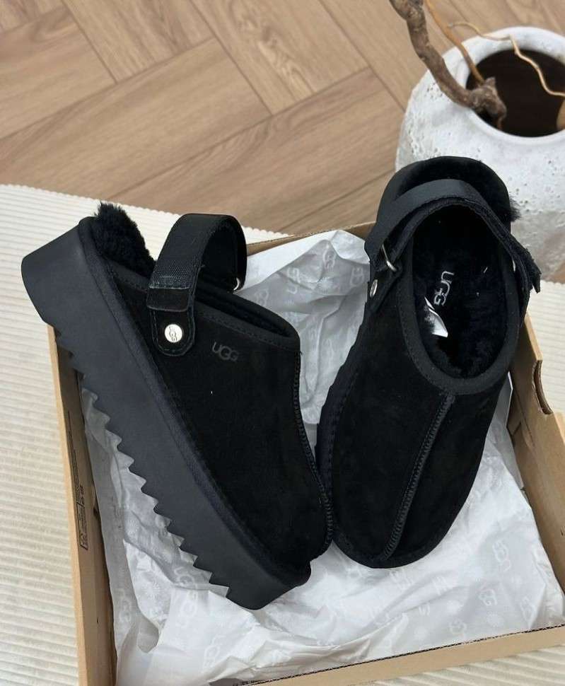 Жіночі UGG Ланах Сандалі Платформа Чорні Lanah Clog Chestnut Black — фото 7