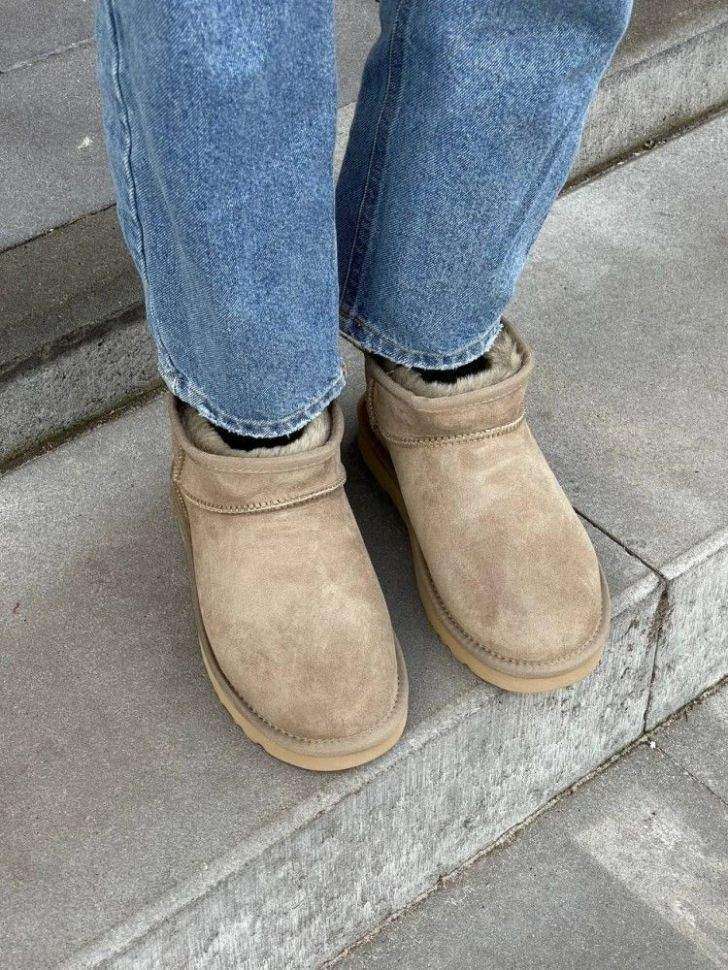 Жіночі UGG Ультра Міні Хакі Замшеві Classic Ultra Mini Khaki Suede — фото 6