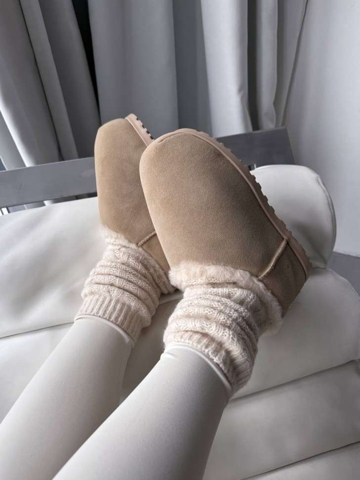 Жіночі UGG Пампед Слайд Бежеві-Пісочні Памбед Slide Pumped Mustard Seed — фото 7