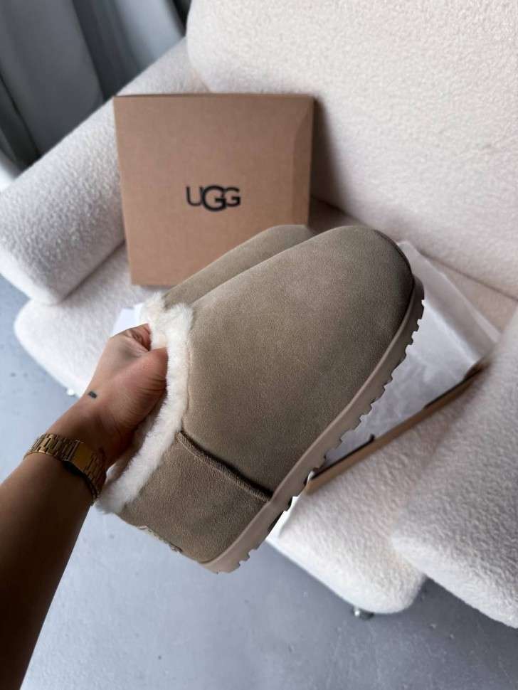 Жіночі UGG Пампед Слайд Бежеві-Пісочні Памбед Slide Pumped Mustard Seed — фото 8