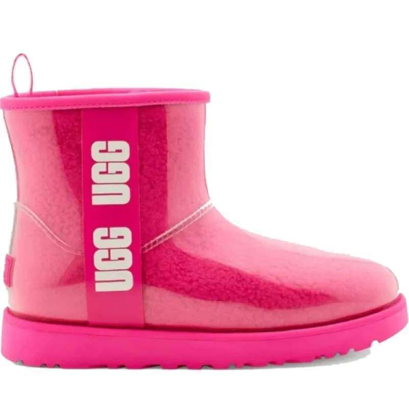 Жіночі UGG Міні Прозорі Силіконові Рожеві Classic Clear Mini Pink