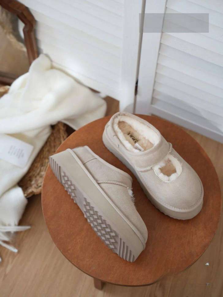 Жіночі UGG Мері Джейн Платформа Бежеві Bea Mary Jane Beige — фото 8
