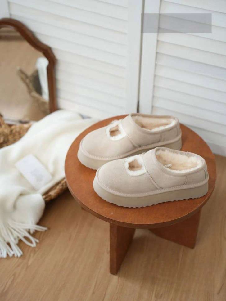 Жіночі UGG Мері Джейн Платформа Бежеві Bea Mary Jane Beige — фото 9