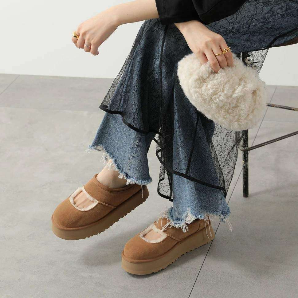 Жіночі UGG Мері Джейн Платформа Помаранчеві Bea Mary Jane Chestnut — фото 9