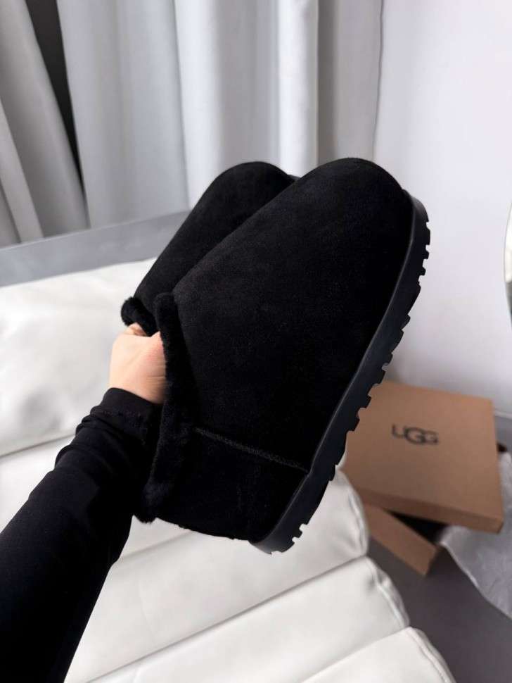 Жіночі UGG Пампед Слайд Чорні Памбед Slide Pumped Mustard Black — фото 5