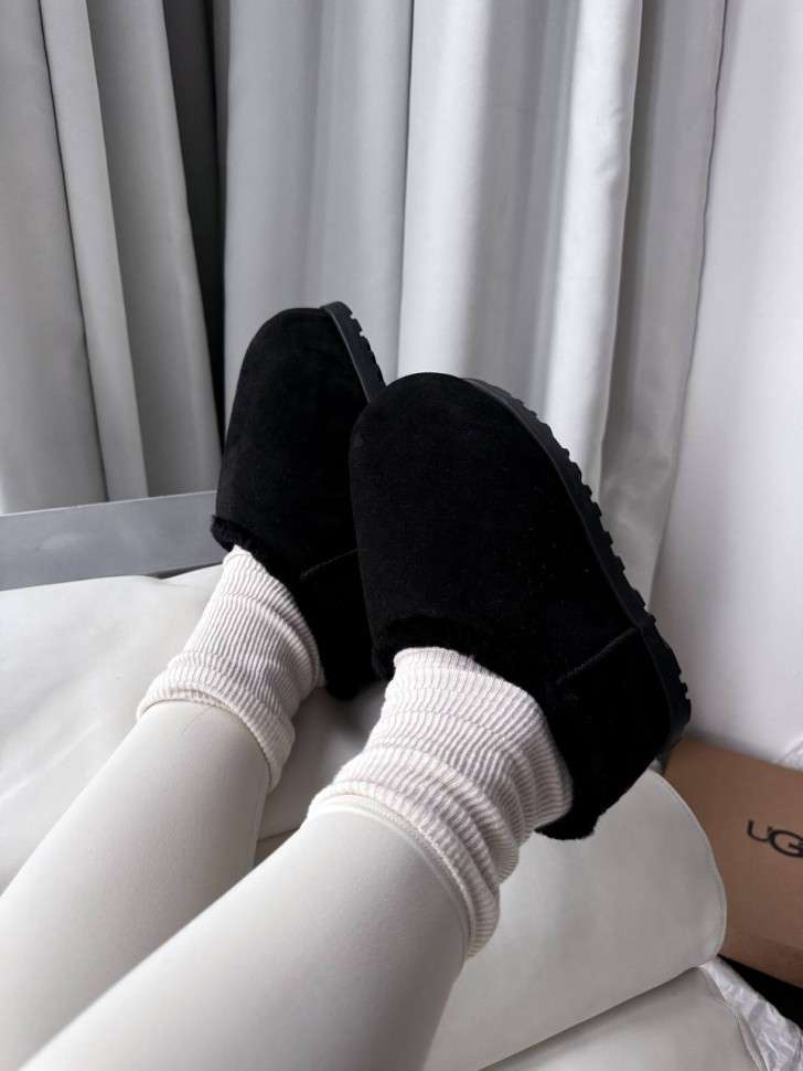 Жіночі UGG Пампед Слайд Чорні Памбед Slide Pumped Mustard Black — фото 6
