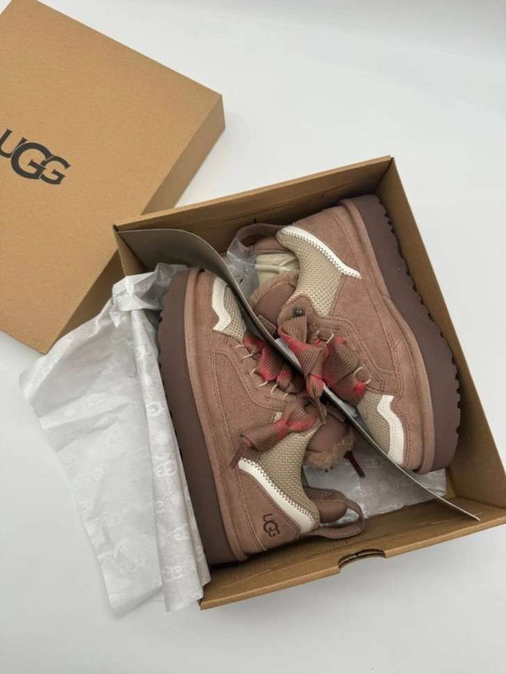 Жіночі UGG кросівки Зимові Замшеві Коричневі Lowmel Sneaker "Rocky Oak" Brown — фото 7