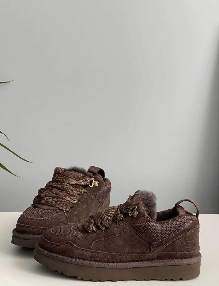 Жіночі UGG Кросівки Зимові Замшеві Шоколадні Lowmel Sneaker Chocolate — фото 3
