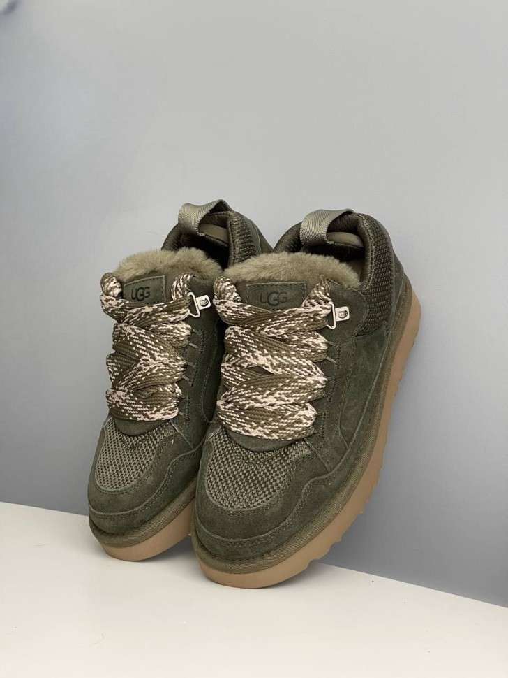 Жіночі UGG кросівки Зимові Замшеві Зелені Lowmel Sneaker Green — фото 8