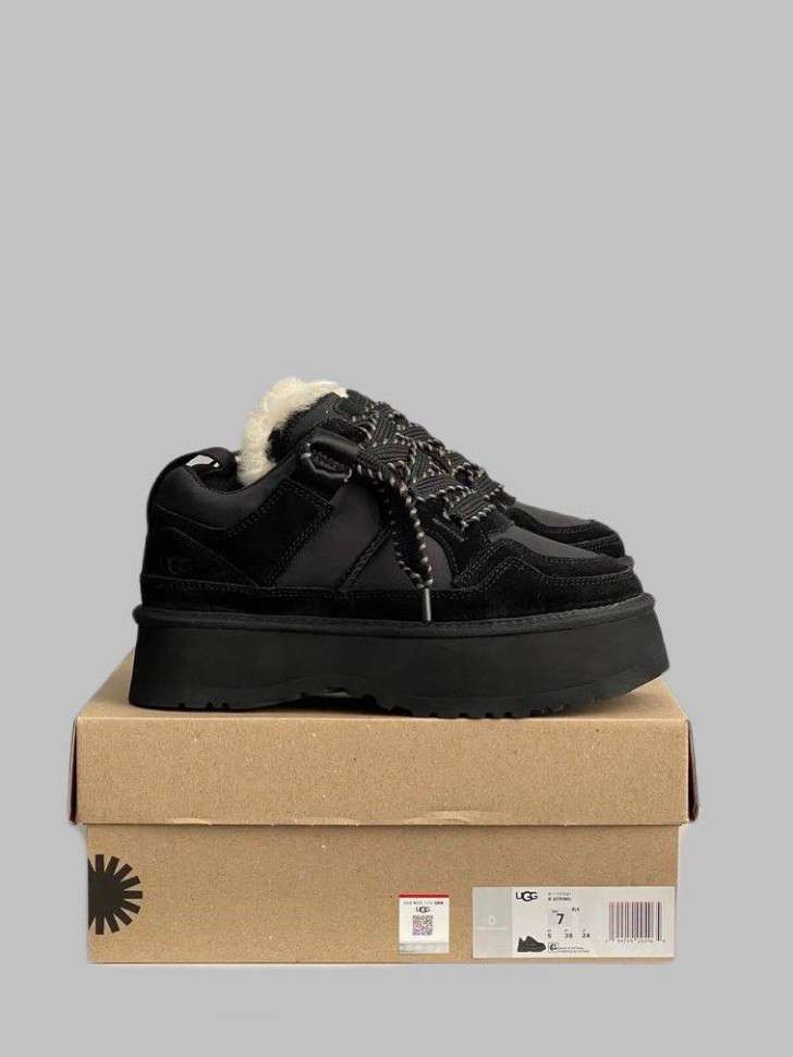 Жіночі UGG Астромел Кросівки Зимові Замшеві Чорні Astromel Black FUR — фото 3