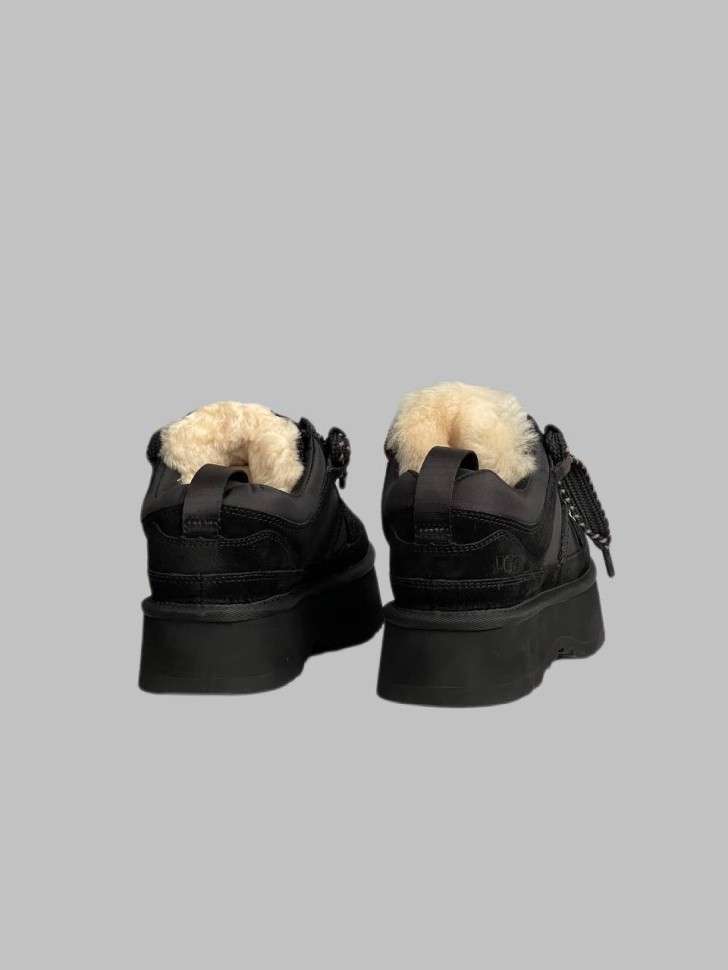 Жіночі UGG Астромел Кросівки Зимові Замшеві Чорні Astromel Black FUR — фото 6