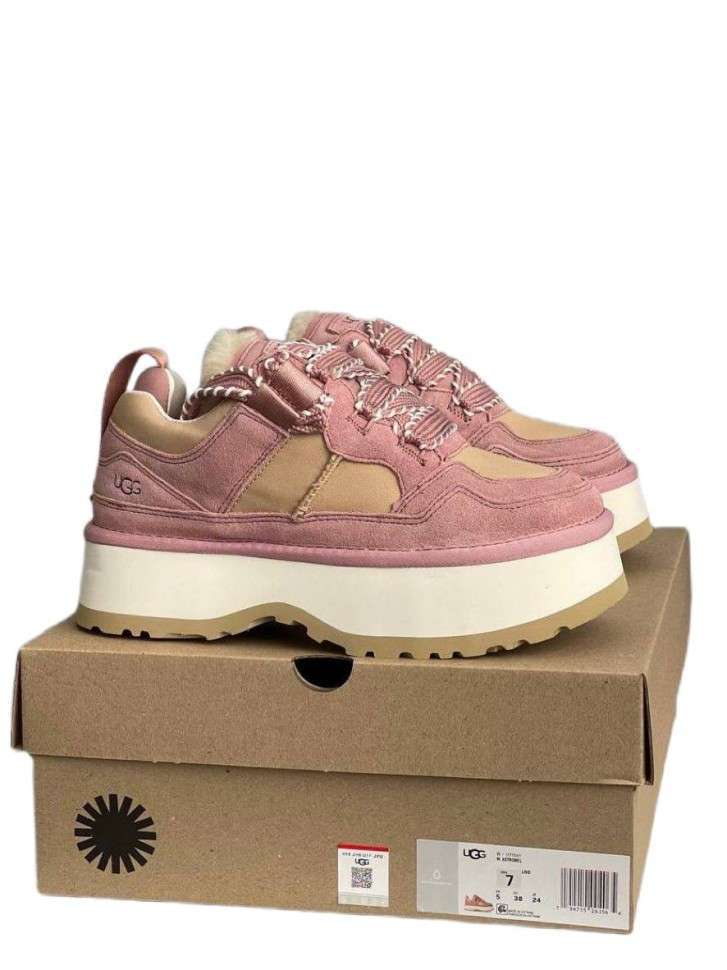 Жіночі UGG Астромел Кросівки Зимові Замшеві Рожеві Astromel Pink FUR — фото 2