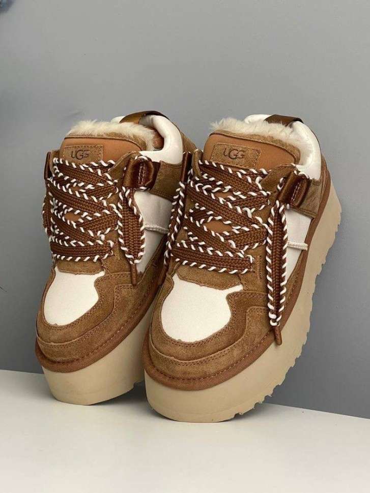 Жіночі UGG Астромел Кросівки Зимові Замшеві Помаранчові Astromel Jasmine FUR Chestnut — фото 5