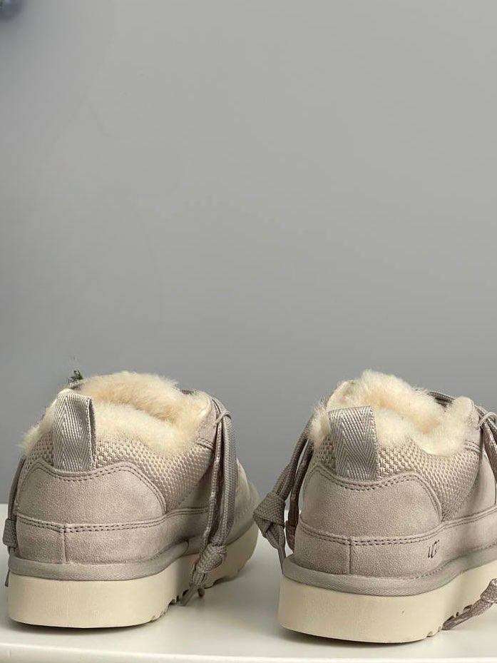 Жіночі UGG Низькі Кросівки Зимові Замшеві Сірі Lo Lowmel Grey — фото 3
