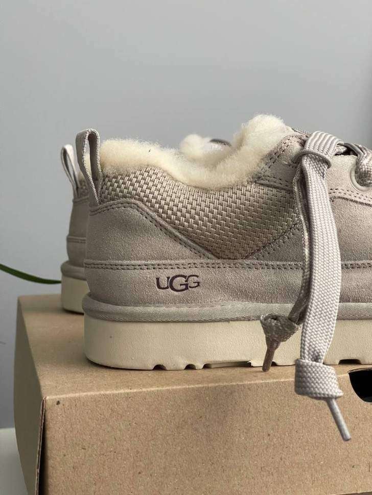 Жіночі UGG Низькі Кросівки Зимові Замшеві Сірі Lo Lowmel Grey — фото 4