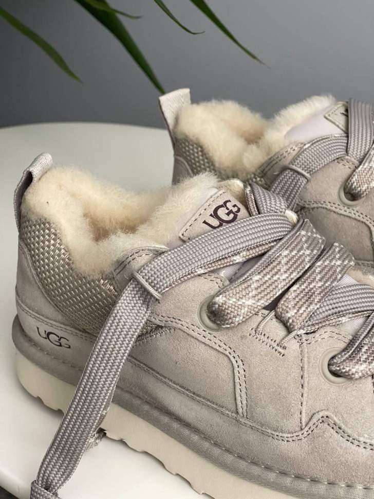 Жіночі UGG Низькі Кросівки Зимові Замшеві Сірі Lo Lowmel Grey — фото 5