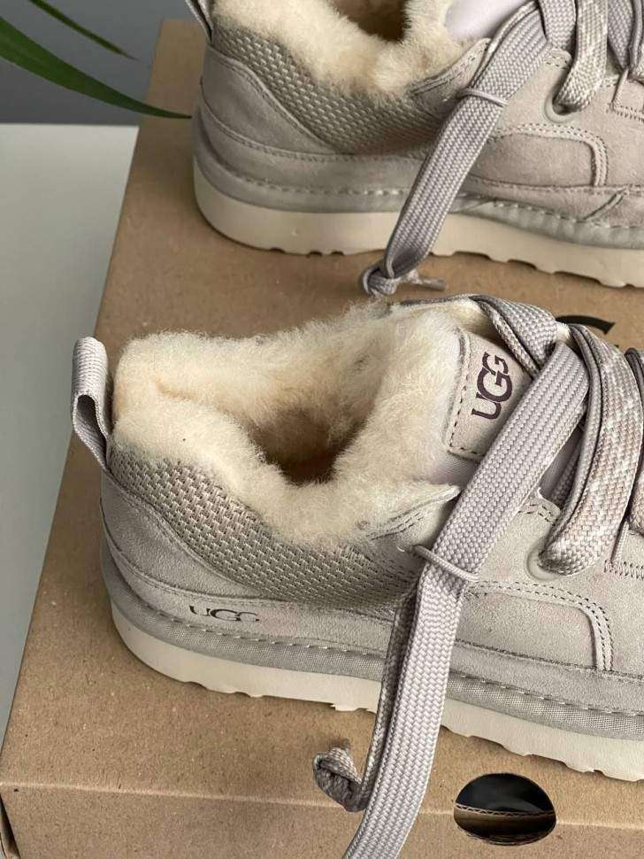 Жіночі UGG Низькі Кросівки Зимові Замшеві Сірі Lo Lowmel Grey — фото 7