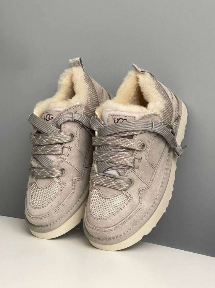 Жіночі UGG Низькі Кросівки Зимові Замшеві Сірі Lo Lowmel Grey — фото 8