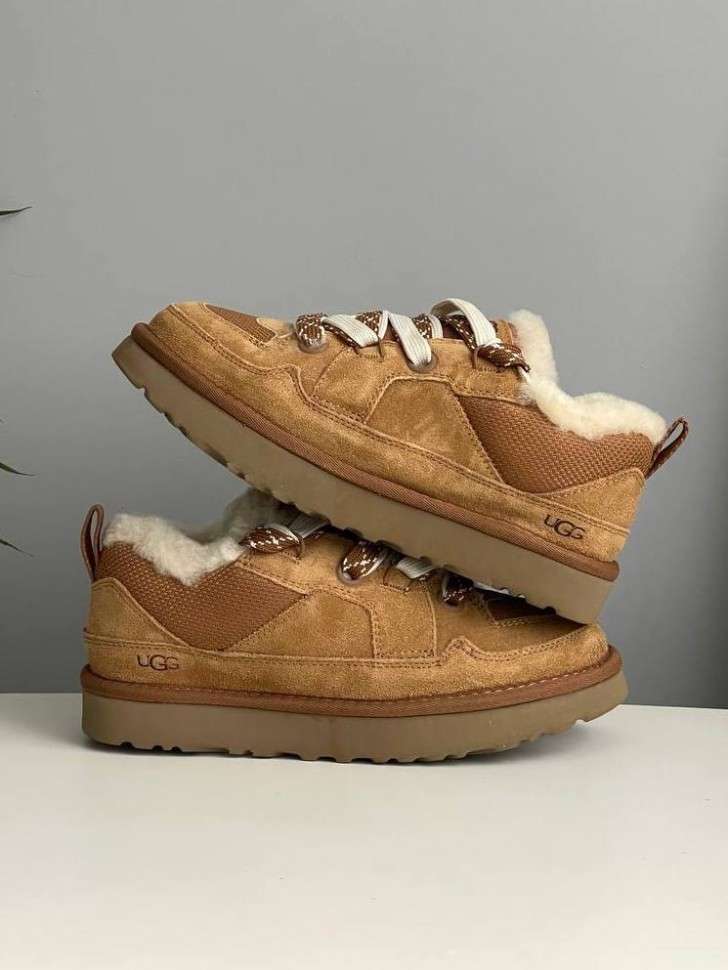 Жіночі UGG Низькі Кросівки Зимові Замшеві Помаранчеві Lo Lowmel Chestnut — фото 6