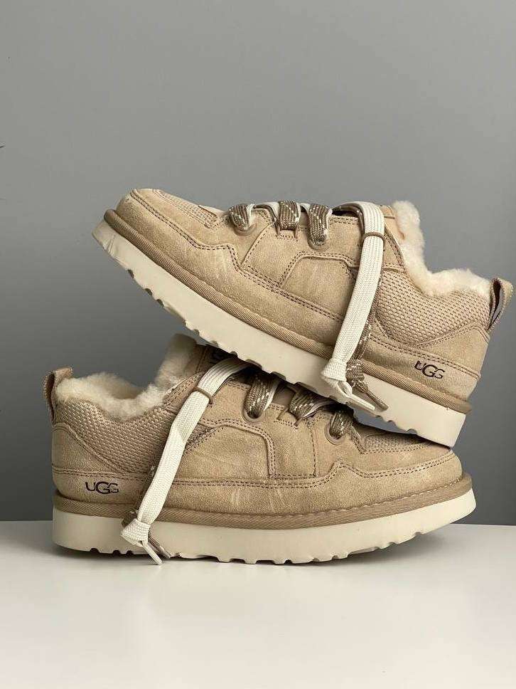Жіночі UGG Низькі Кросівки Зимові Замшеві Пісочні Lo Lowmel Sand — фото 7