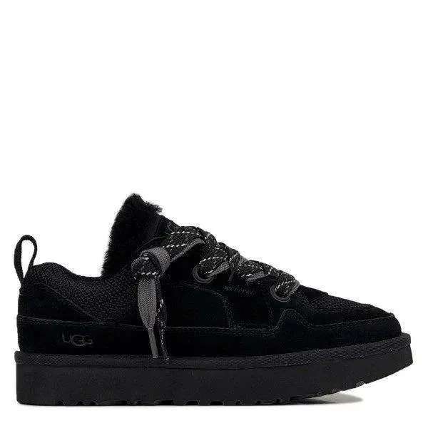 Жіночі UGG Низькі Кросівки Зимові Замшеві Чорні Lo Lowmel Black