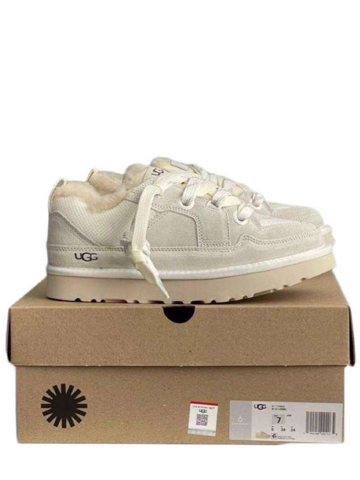Жіночі UGG Низькі Кросівки Зимові Замшеві Світло Сірі Lo Lowmel Light Grey