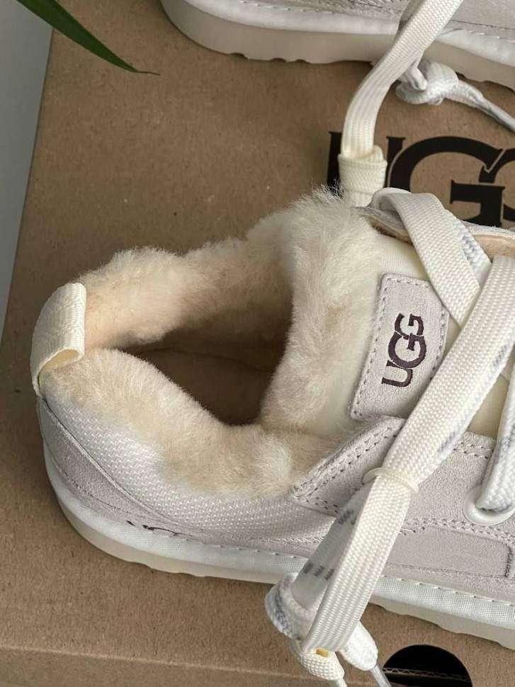 Жіночі UGG Низькі Кросівки Зимові Замшеві Світло Сірі Lo Lowmel Light Grey — фото 7