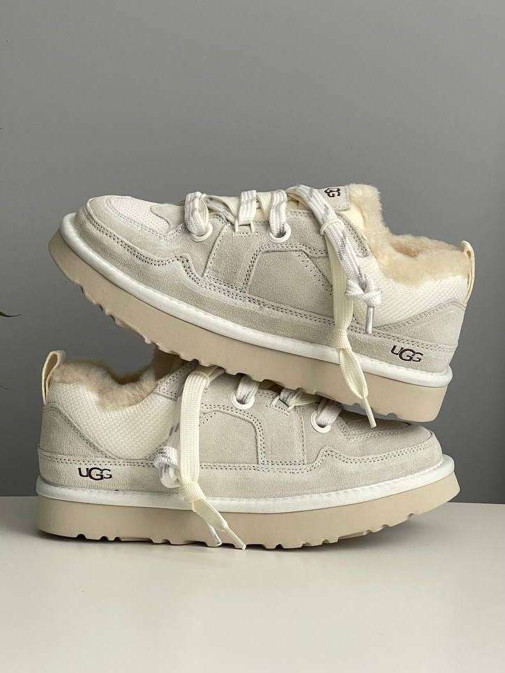 Жіночі UGG Низькі Кросівки Зимові Замшеві Світло Сірі Lo Lowmel Light Grey — фото 8