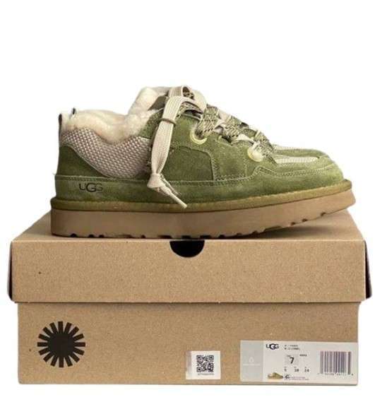 Жіночі UGG Низькі Кросівки Зимові Замшеві Зелені Lo Lowmel Muted Brass