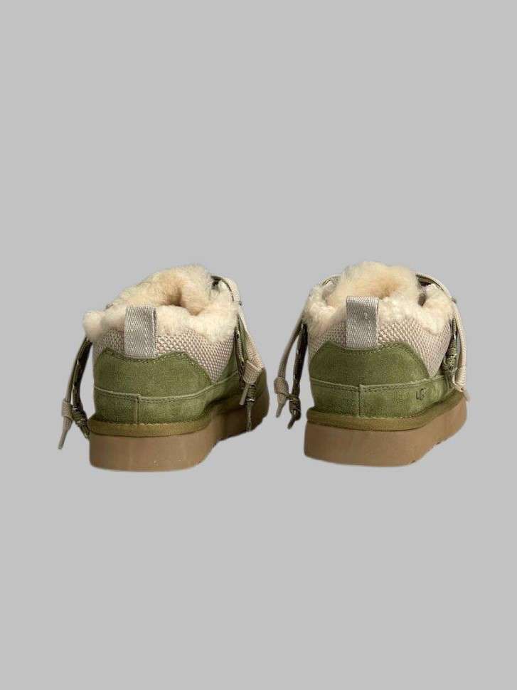 Жіночі UGG Низькі Кросівки Зимові Замшеві Зелені Lo Lowmel Muted Brass — фото 5