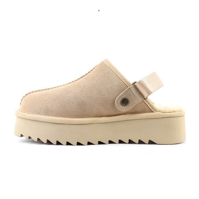 Жіночі UGG Ланах Сандалі Платформа Бежеві Lanah Clog Beige Platform — фото 6
