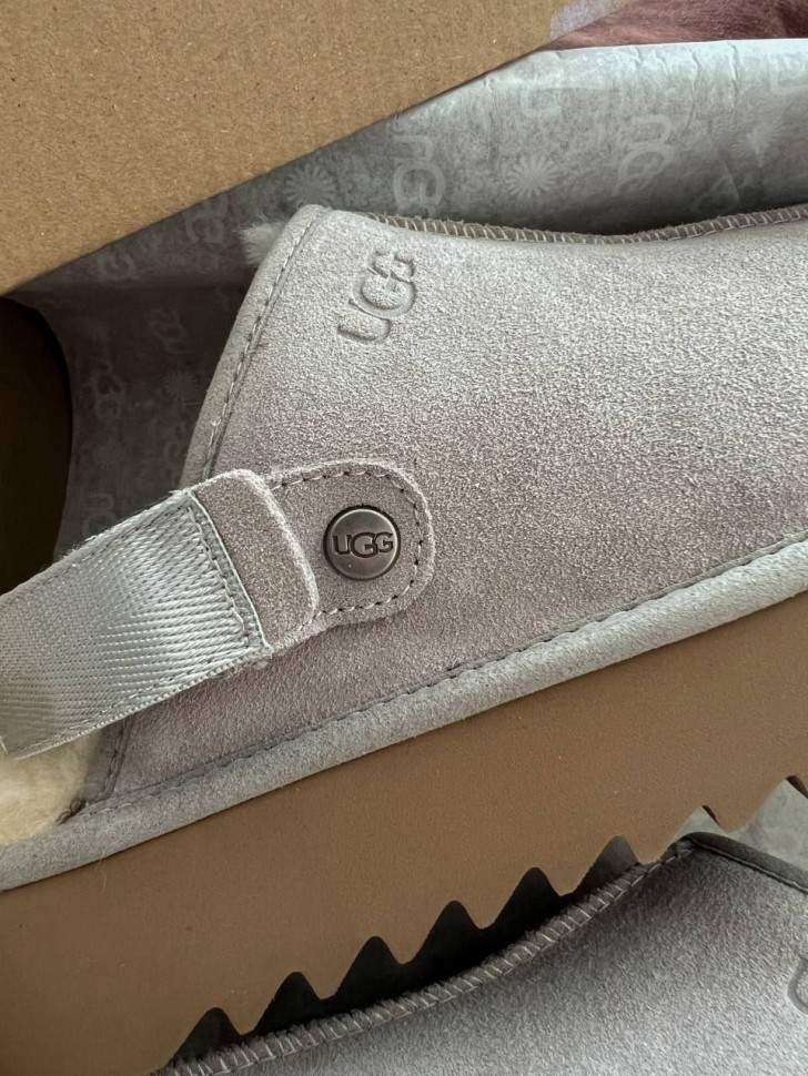 Жіночі UGG Ланах Сандалі Платформа Сірі Lanah Clog Grey Platform — фото 3