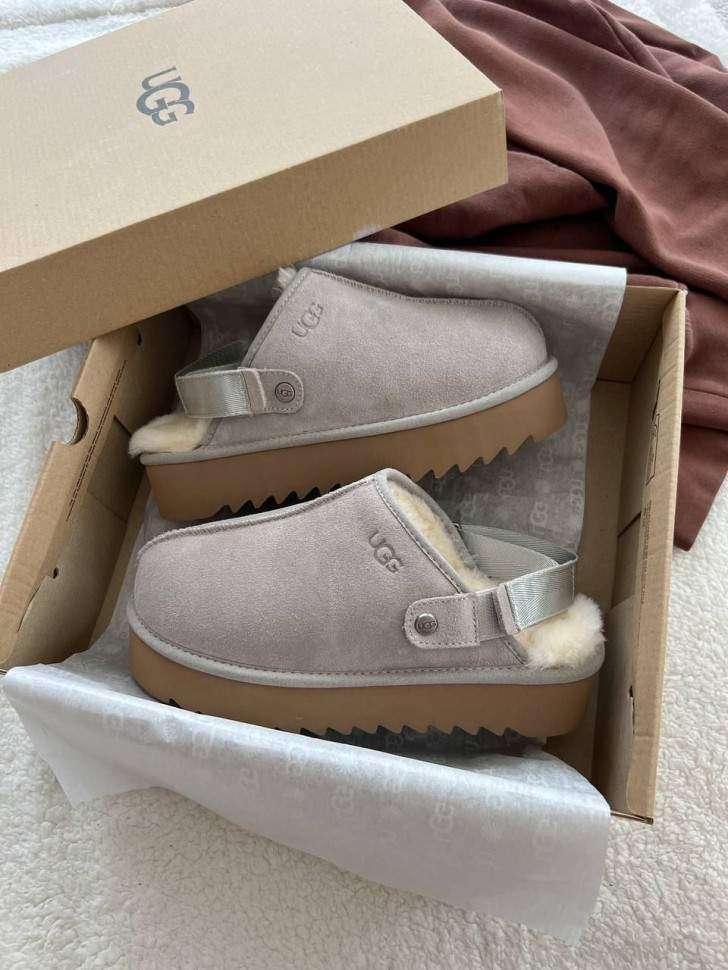 Жіночі UGG Ланах Сандалі Платформа Сірі Lanah Clog Grey Platform — фото 5
