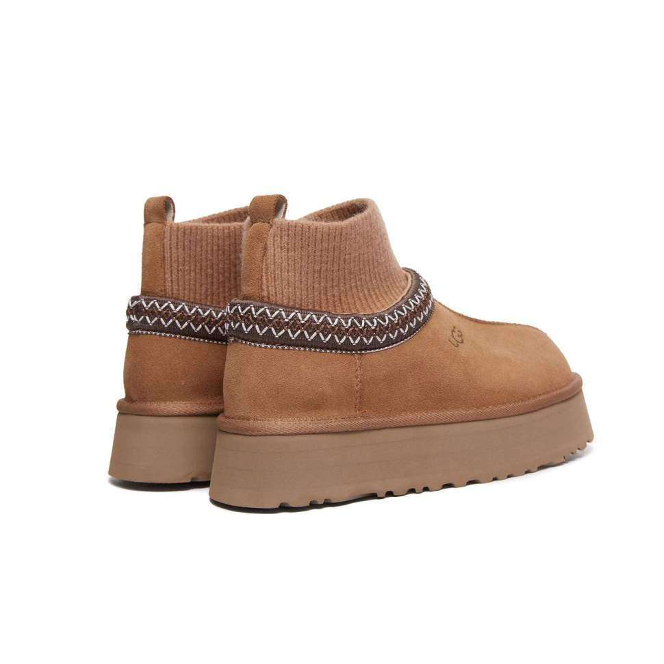 Жіночі UGG Тазз Вязані Сліппер Ультра Міні Платформа Помаранчеві Tazz Platform Knit - Chestnut — фото 5