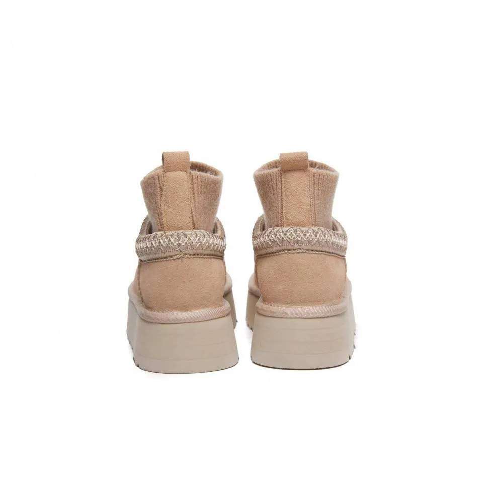 Жіночі UGG Тазз Вязані Сліппер Ультра Міні Платформа Бежеві Tazz Platform Knit Beige — фото 7