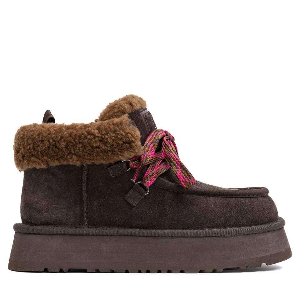 Жіночі UGG Платформа Замша Шоколадні Funkarra Platform Chocolate — фото 1