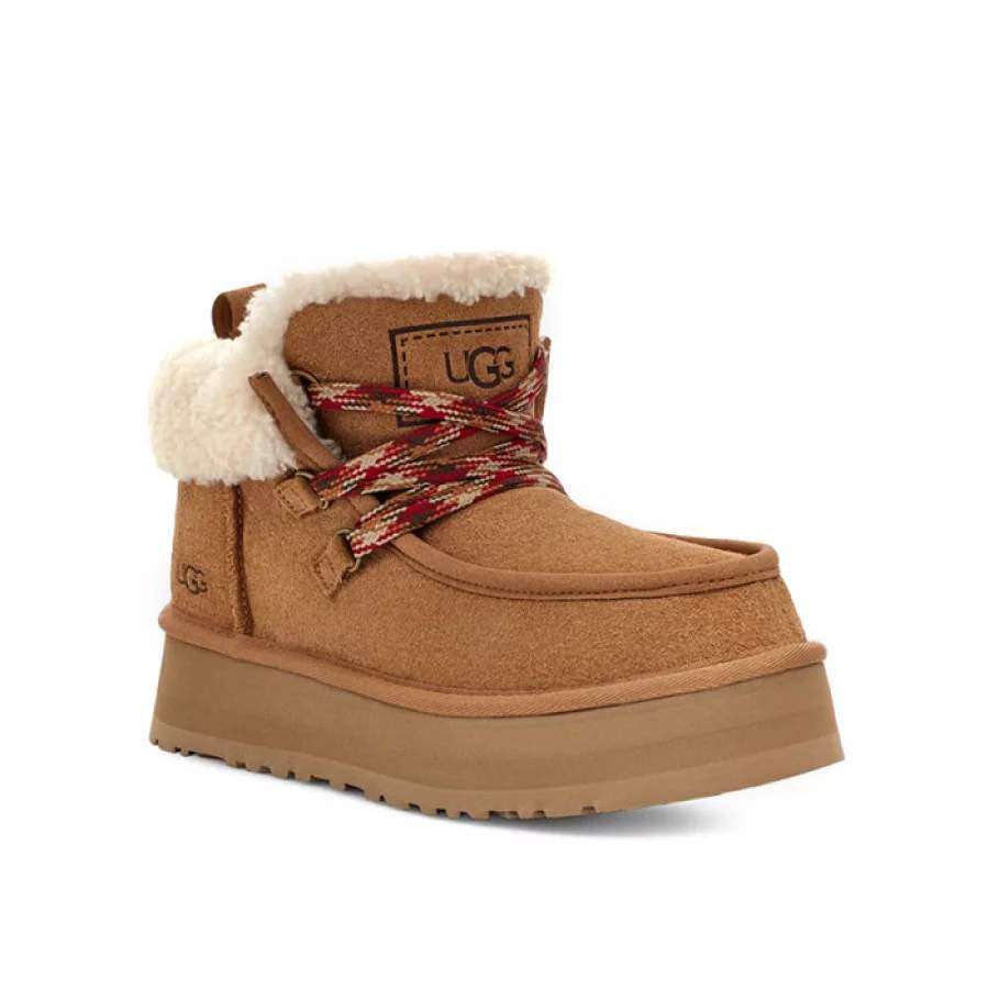 Жіночі UGG Платформа Замша Помаранчеві Funkarra Platform Chestnut