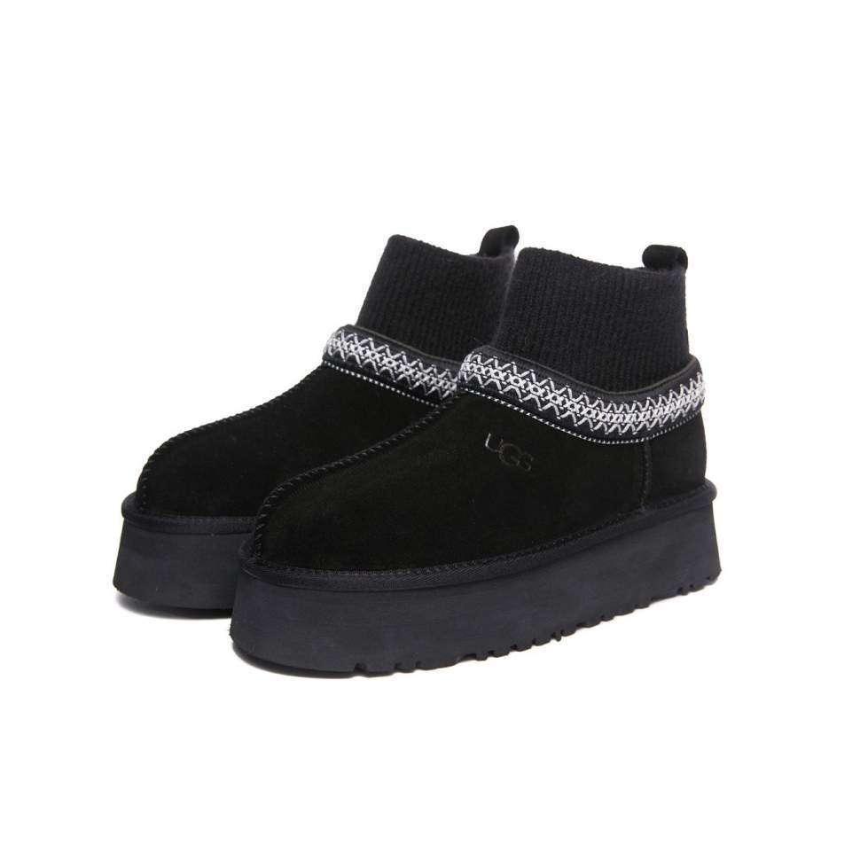 Жіночі UGG Тазз Вязані Сліппер Ультра Міні Платформа Чорні Tazz Platform Knit Black — фото 2