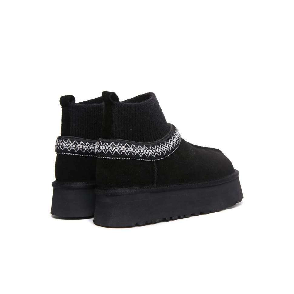 Жіночі UGG Тазз Вязані Сліппер Ультра Міні Платформа Чорні Tazz Platform Knit Black — фото 3
