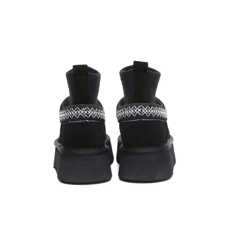 Жіночі UGG Тазз Вязані Сліппер Ультра Міні Платформа Чорні Tazz Platform Knit Black — фото 4