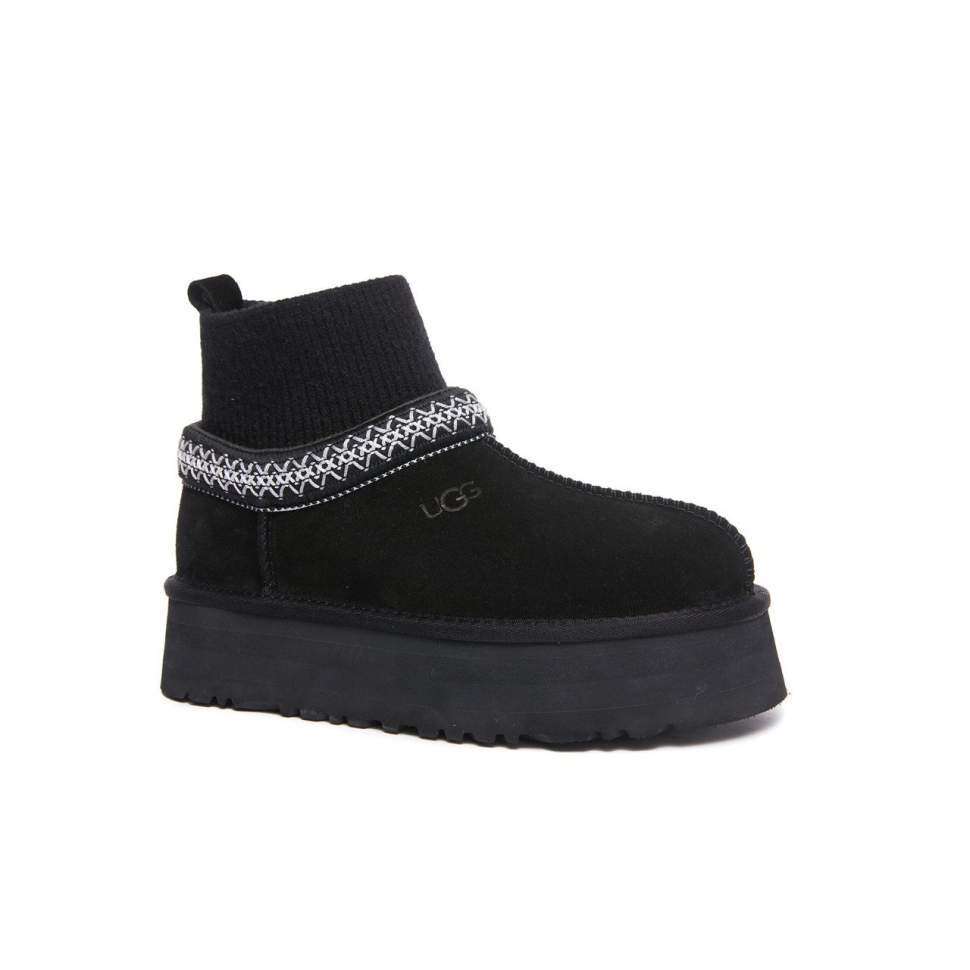 Жіночі UGG Тазз Вязані Сліппер Ультра Міні Платформа Чорні Tazz Platform Knit Black — фото 6
