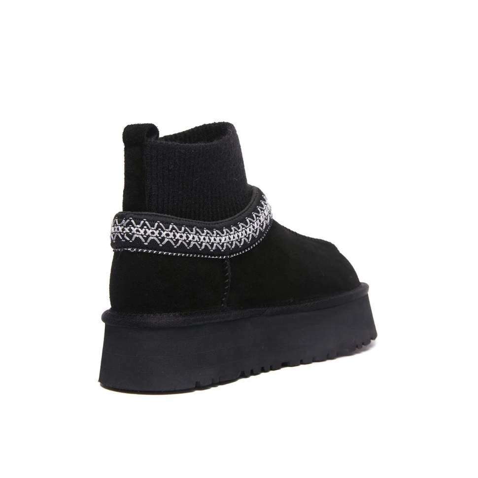 Жіночі UGG Тазз Вязані Сліппер Ультра Міні Платформа Чорні Tazz Platform Knit Black — фото 7