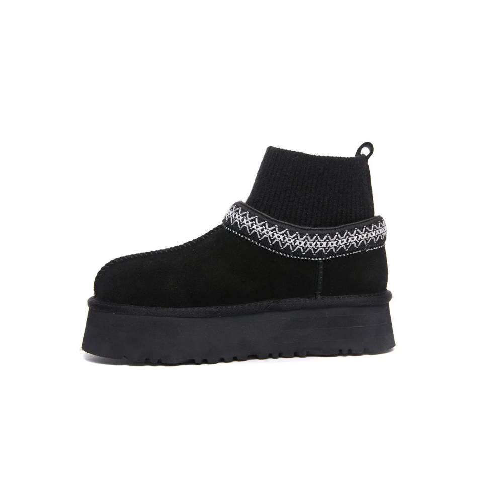 Жіночі UGG Тазз Вязані Сліппер Ультра Міні Платформа Чорні Tazz Platform Knit Black — фото 8