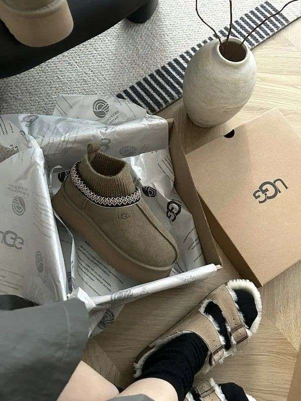 Жіночі UGG Тазз Вязані Сліппер Ультра Міні Платформа Хакі Tasman Platform Sock Khaki — фото 3