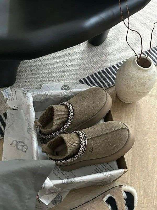 Жіночі UGG Тазз Вязані Сліппер Ультра Міні Платформа Хакі Tasman Platform Sock Khaki — фото 4