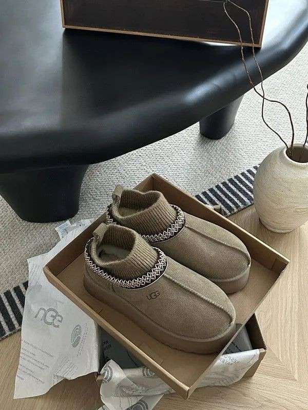 Жіночі UGG Тазз Вязані Сліппер Ультра Міні Платформа Хакі Tasman Platform Sock Khaki — фото 7
